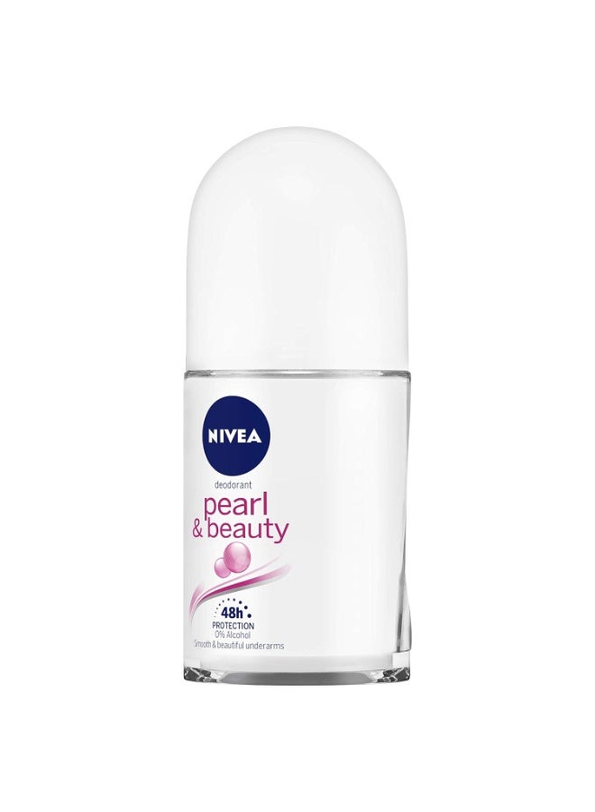 NIVEA Pearl and Beauty 50ml Deo Roll On (Pack of 3) | With Pearl Extracts & Avocado Oil| 48 H Smooth & Beautiful Underarms | For Women - Image 3